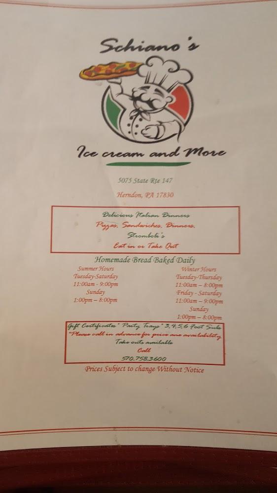 Schiano Ice Cream & More Menu image 2